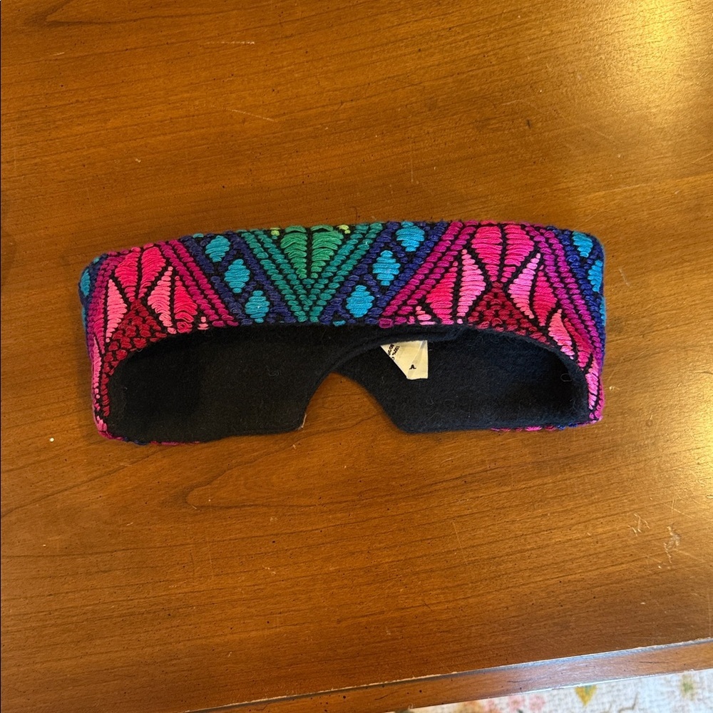 Earth Monster embroidered adjustable ski headband